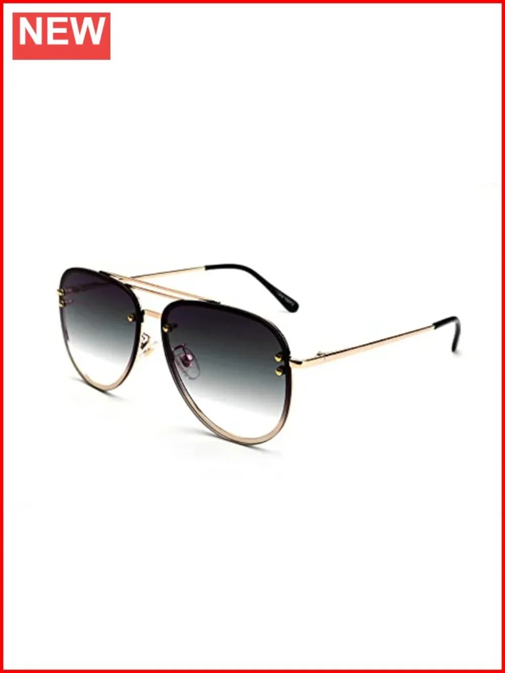 Trendy Oversized Aviator Sunglasses for Women Retro Cute Big Shades UV